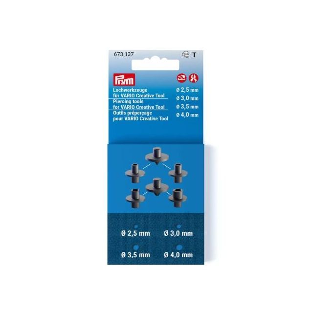 PRYM - Piercing tools for VARIO Creative Tool, 2,5 - 4,0 mm