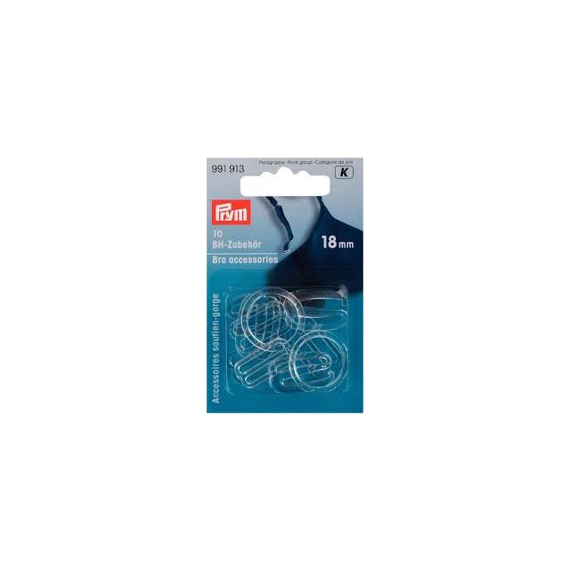 Bra Rings / Sliders - Transparent 18mm - 10 pcs (991913)