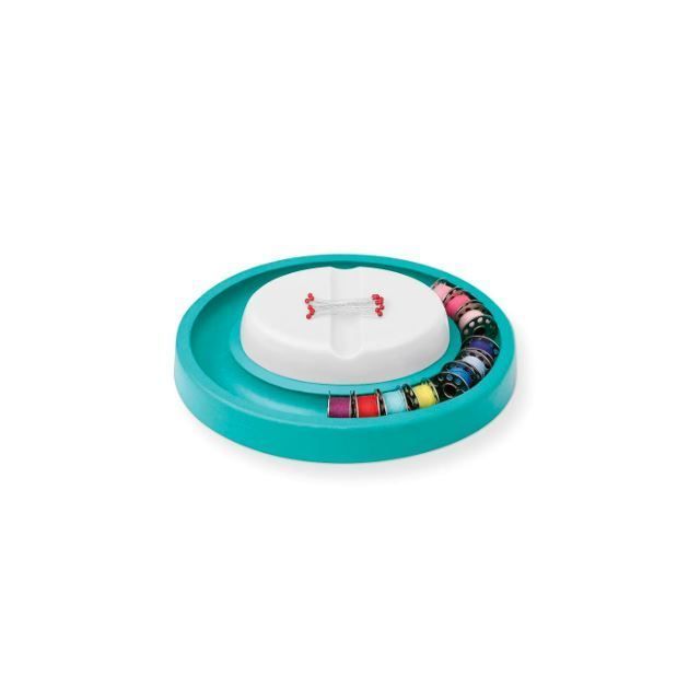 Magnetic Pin Cushion with Bobbin Ring and removable storage box - Prym Love