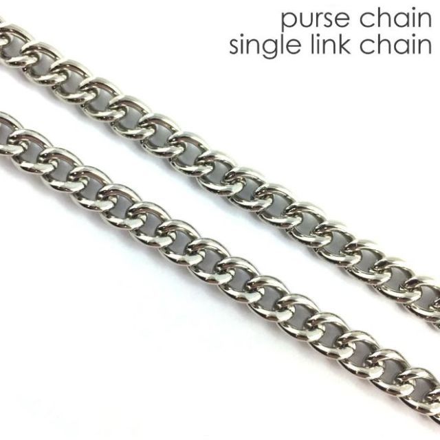 Emmaline Purse Chain: SINGLE-LINK 44" Long (112 cm) - Silver/Nickel