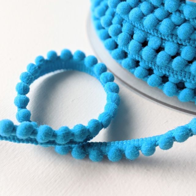 Aqua (col. 504) - Mini Pom Pom Trim - 6mm