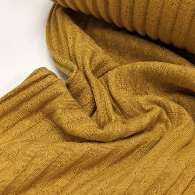 Ribbed Pointoille Knit - Solid - Ochre