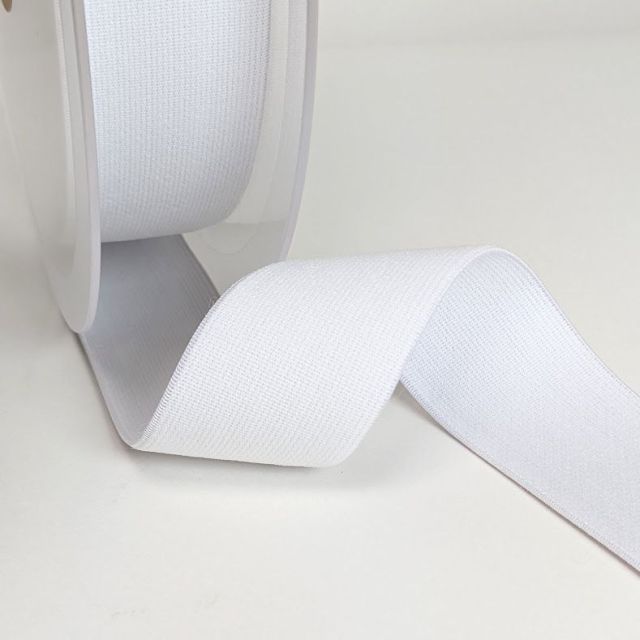 "Soft Touch" Elastic 40mm - White (Col. 550)