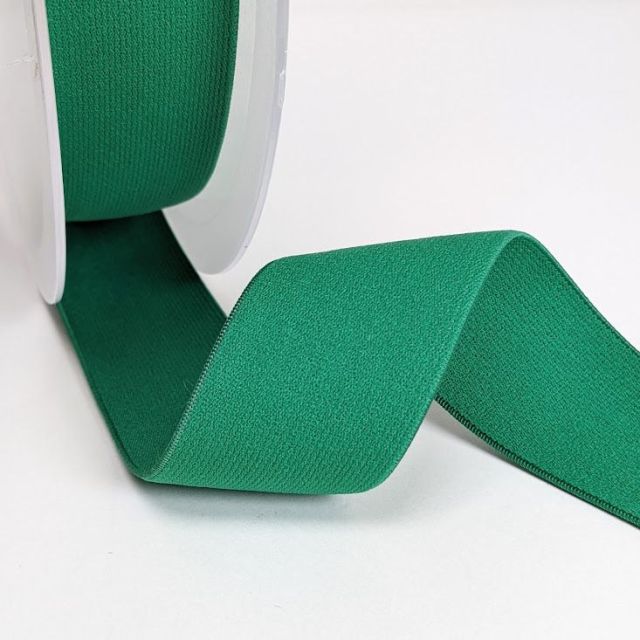 "Soft Touch" Elastic 40mm - Grass Green  (Col.525)