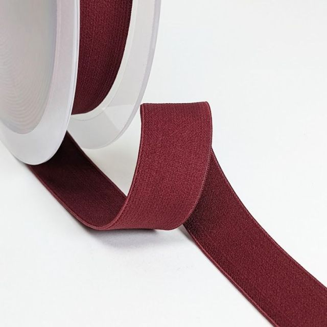 "Soft Touch" Elastic 25mm - Bordeaux (Col.519)