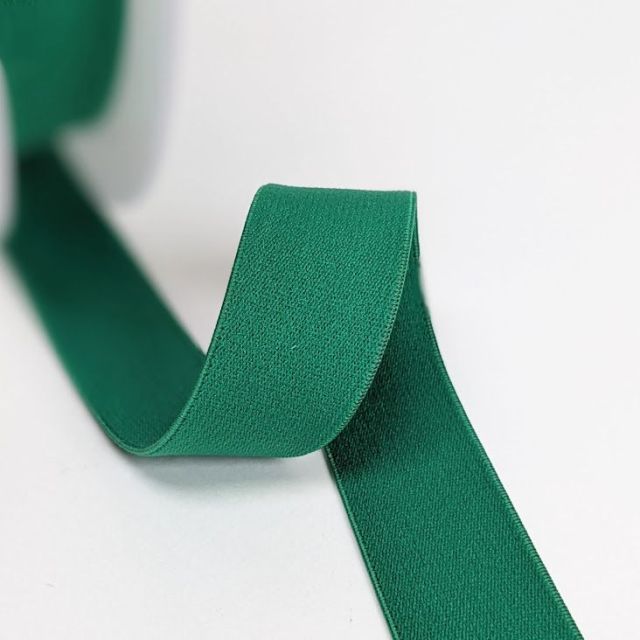 "Soft Touch" Elastic 25mm - Grass Green (Col.525)