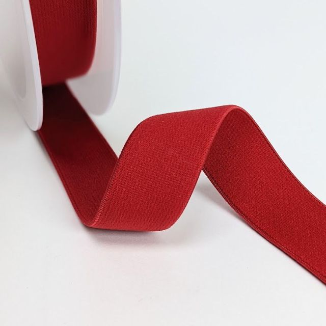 "Soft Touch" Elastic 25mm - Tomoato Red (Col.515)