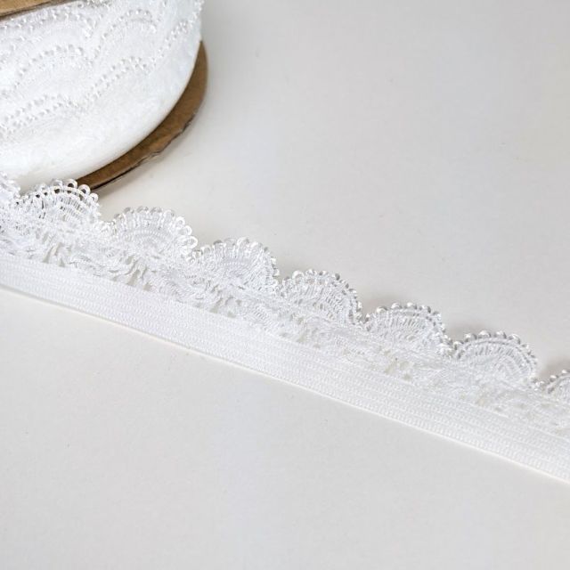 Picot Lace Trim 20mm - White Col. 550