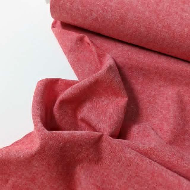 Yarn Dyed Near Solid  - Cotton Poplin - Red 