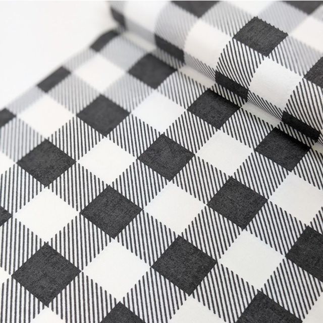 Black and White Plaid - Holdiay Quilting Cotton 