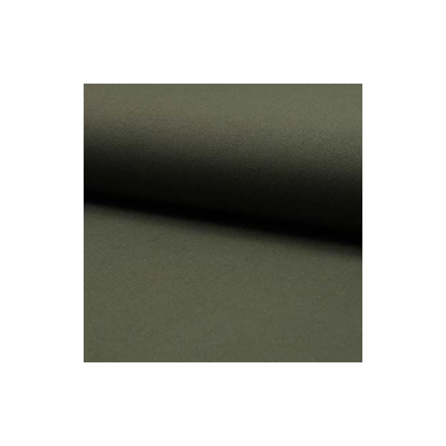 BOLT END - 140CM - Bengaline Stretch Woven - Viscose/Nylon Blend - Khaki Green Solid (Brushed)