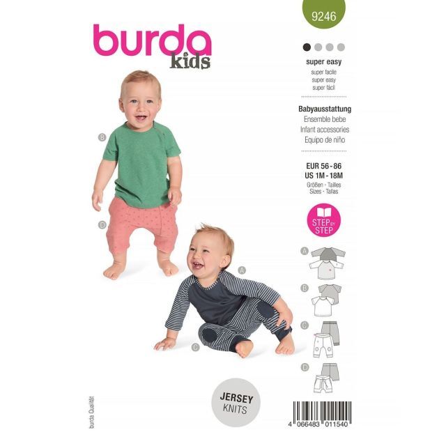 BURDA - 9246 - Raglan shirt with Joggers