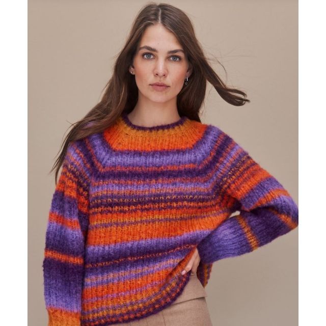 Top Down Raglan Sweater GIGANTE Size 48/50 -  Knitting Pattern + Yarn Bundle by LANA GROSSA (Lookbook17 Design 30)