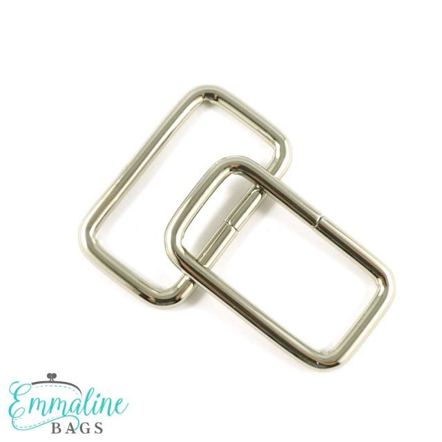 Rectangular Rings - 38mm (1.5") 4-pack - Nickel/Silver