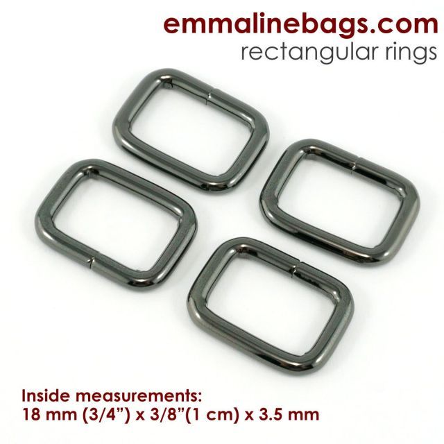 Rectangular Ring - 25mm - Nickel/Silver