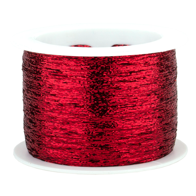 Glitter Yarn for Knitting-In 1000m - Red by Woolly Hugs