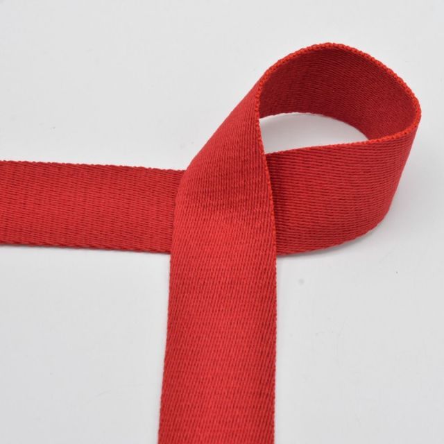 Webbing - 40mm Strapping - Bright Red Col. 515 (Cotton/Poly Blend)