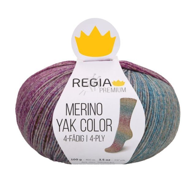 REGIA 4-Ply PREMIUM Merino Yak Color 100g -  Amethyst col.8514