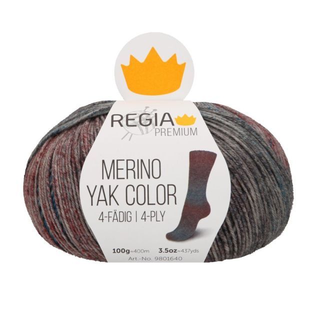 REGIA 4-Ply PREMIUM Merino Yak Color 100g -  Landscape col.8512