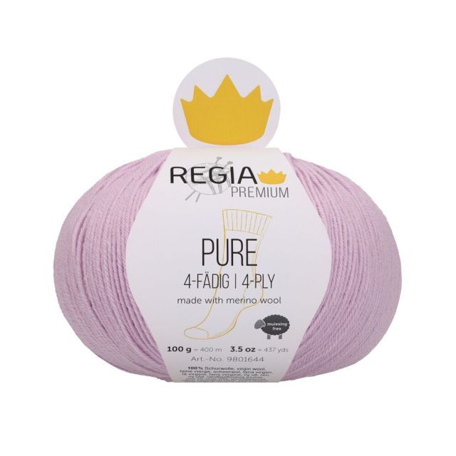 REGIA 4-Ply PREMIUM Pure 100g - 100% Virgin Merino Wool - Lilac col.45