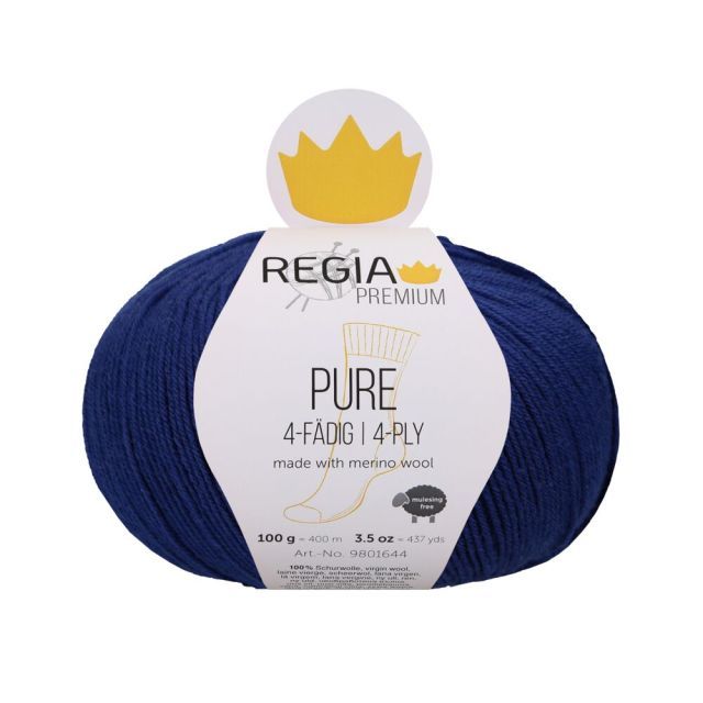 REGIA 4-Ply PREMIUM Pure 100g - 100% Virgin Merino Wool - Navy col.50