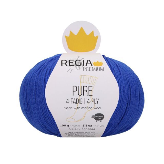 REGIA 4-Ply PREMIUM Pure 100g - 100% Virgin Merino Wool - Bluebird col.53