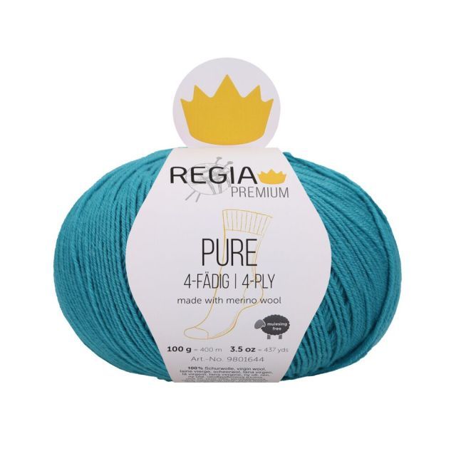 REGIA 4-Ply PREMIUM Pure 100g - 100% Virgin Merino Wool - Caribbean col.68