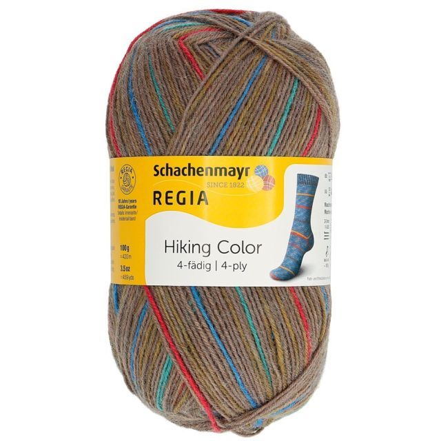 Regia 4-Ply Color Self Patterning Sock Yarn 100g Skein - Chalet Col. 01202
