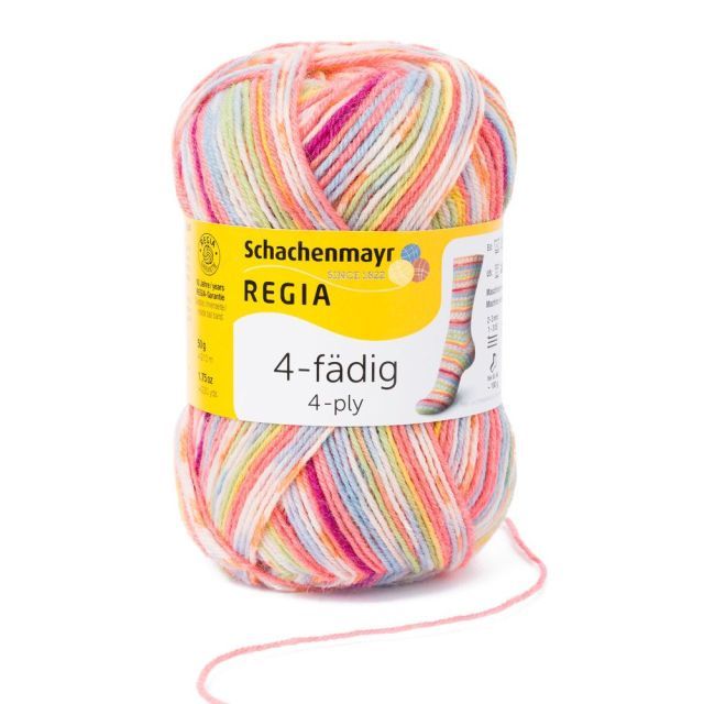 REGIA 4-Ply Self Patterning Yarn 50g - Square Candy col.1132