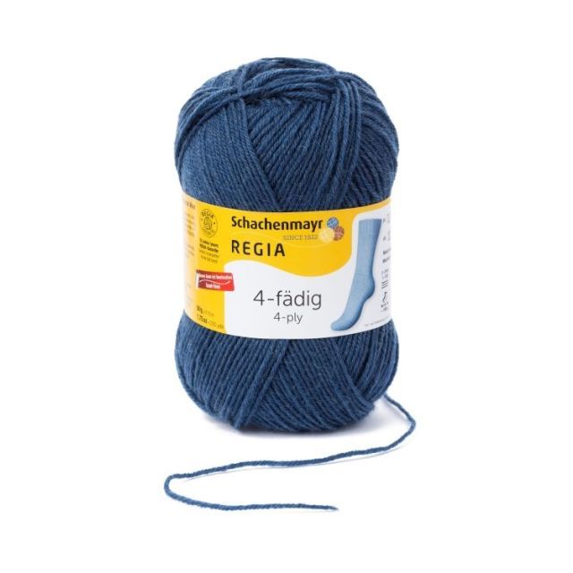 REGIA 4-Ply Solid Yarn 50g - Indigo Blue