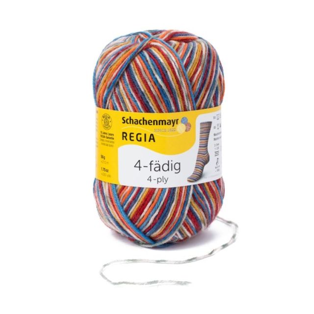 REGIA 4-Ply Self Patterning Yarn 50g - Brasil Color