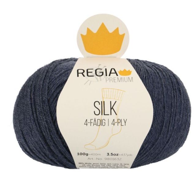 REGIA 4-Ply PREMIUM Silk 100g - Jeans Melange