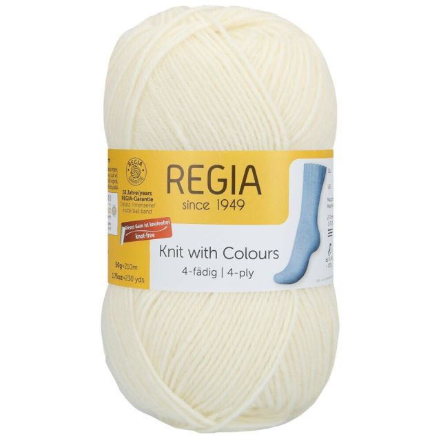 REGIA 4-Ply Solid Yarn 50g - Natural Col. 1992