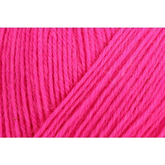 REGIA 4-Ply Solid Yarn 50g - Neon Pink