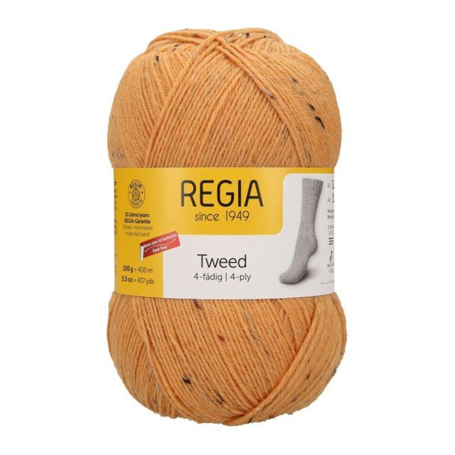 REGIA 4-Ply Tweed 100g - Golden Yellow