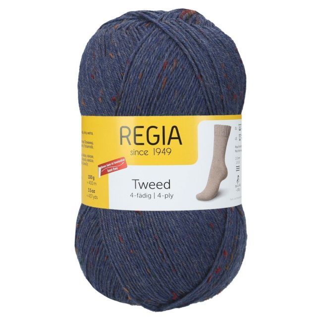 REGIA 4-Ply Tweed 100g - Jeans Blue