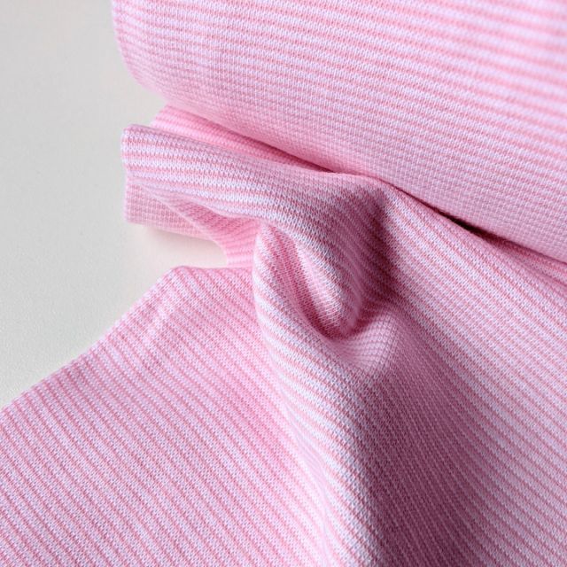 Ribbing Striped - Light Pink/White 2mm