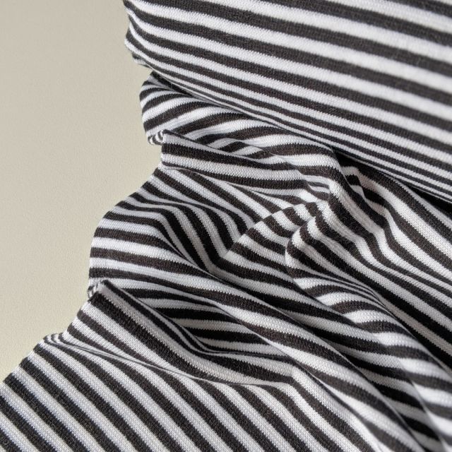 Ribbing Striped - Black/White 3mm
