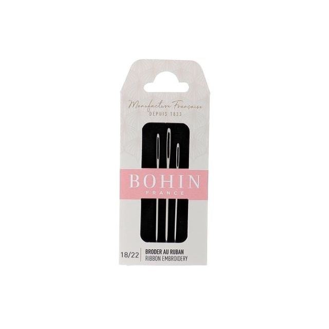 BOHIN - Ribbon Embroidery Needles, Size No. 18 to 22 x 3 pc.