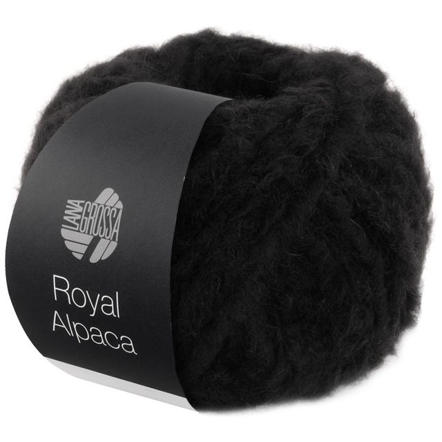 Royal Alpaca Black Col. 014 - 50g by Lana Grossa 