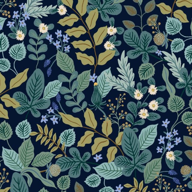Rayon Challis - Vintage Garden Verte  - Rifle Paper Co. per 1/2m
