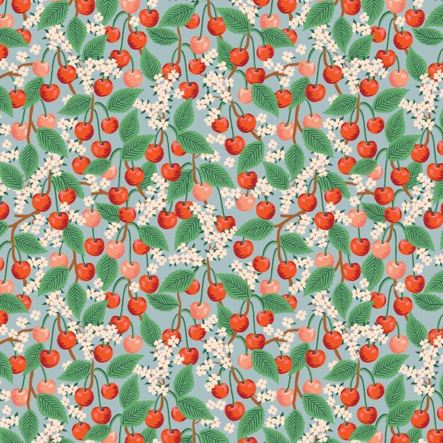 English rose delphine by rifle paper on cotton fabric
