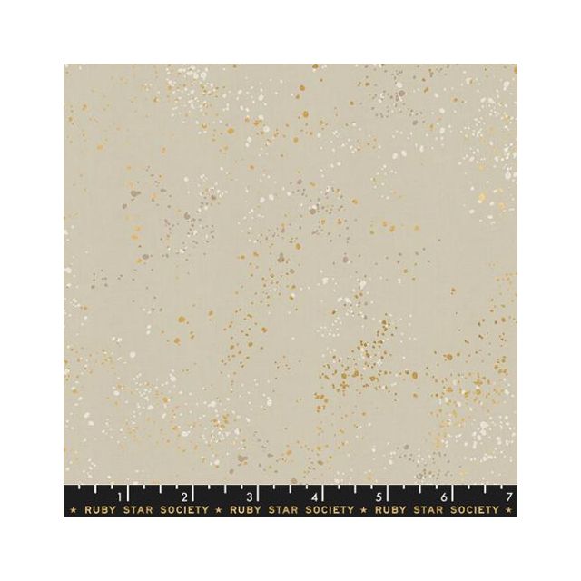 100% Cotton - Ruby Star Society "Speckled" - Natural Metallic Col. 105 per 1/2m