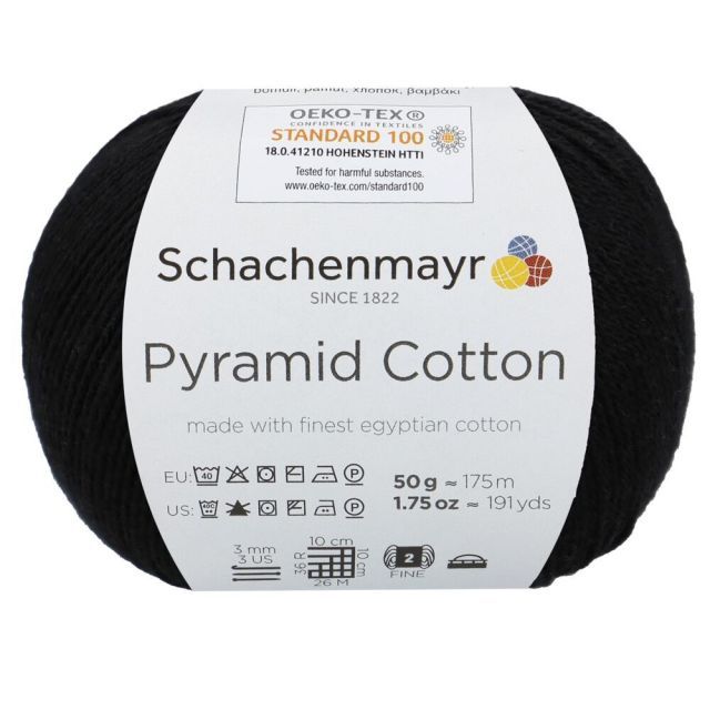 Schachenmayr Pyramid Cotton 50g - Black