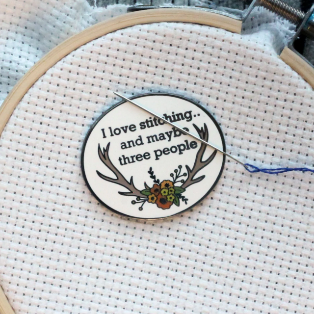 I love stitching... and maybe three people - Feeling Stabby - Magnetic Needle Minder