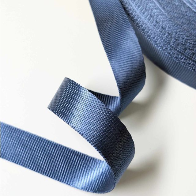Nylon Seatbelt Webbing - 25mm Strapping - Denim Blue