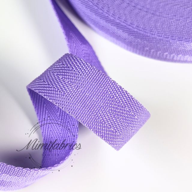 Extra Strong Seatbelt Webbing Herringbone - 25 mm Strapping - Purple Col.88