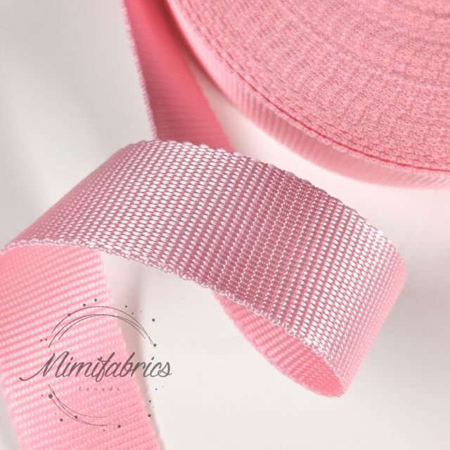 Extra Strong Seatbelt Webbing - 40 mm Strapping - Light Pink Col. 75