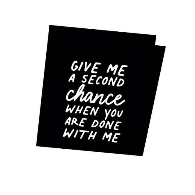 Label - GIVE ME A SECOND CHANCE - 5pcs