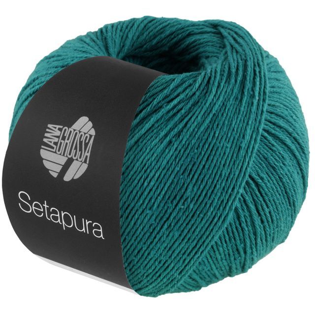 SETAPURA Silk Yarn  - Teal Col.12 - 50g Skein by Lana Grossa